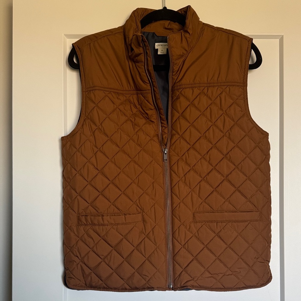 Crewcuts Boys Quilted Brown Vest